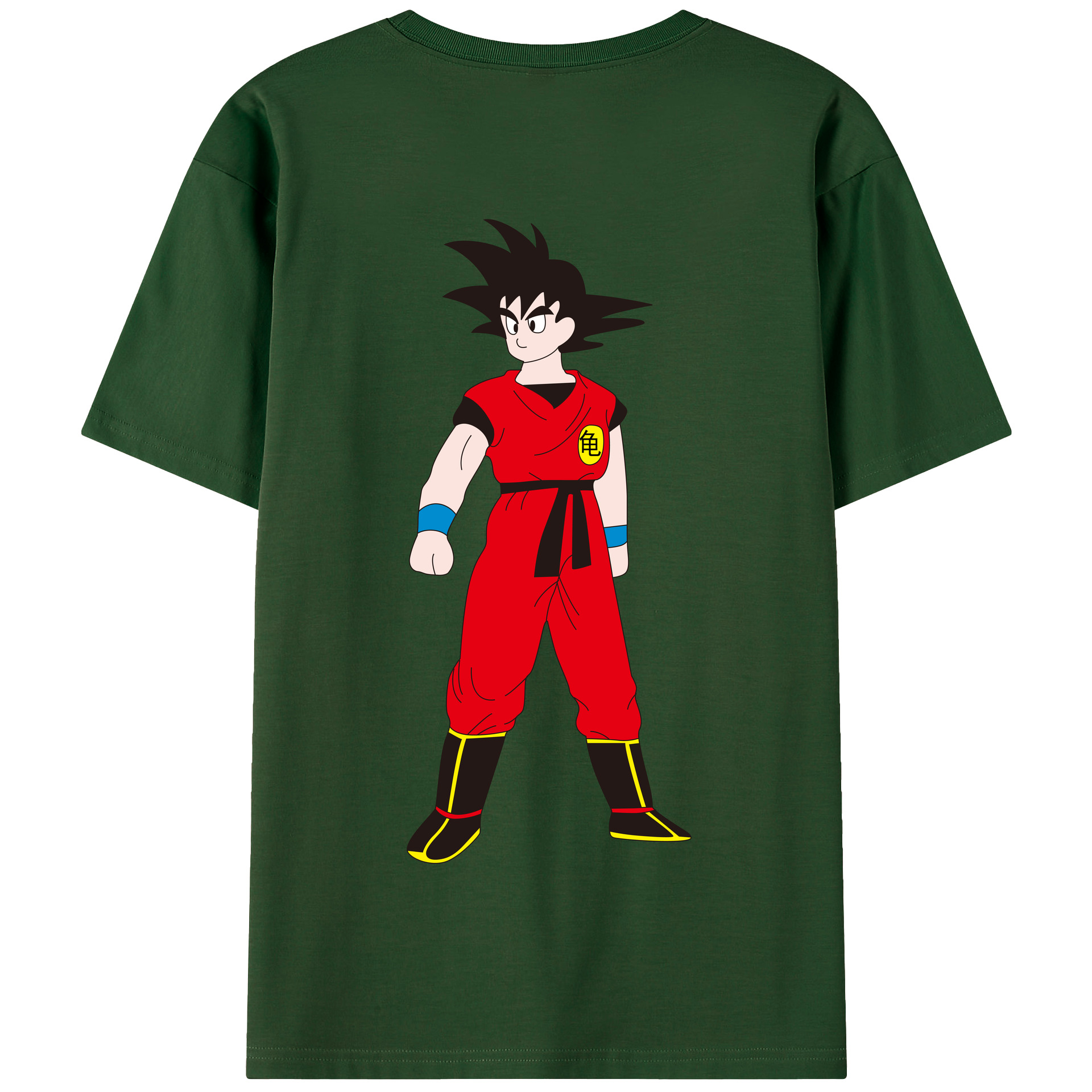 （画像用） ドラゴンボール 孫悟空（そん ごくう）Son Goku カカロット DRAGON BALL Kakarotto 綿100％半袖Tシャツ（背面プリント）
